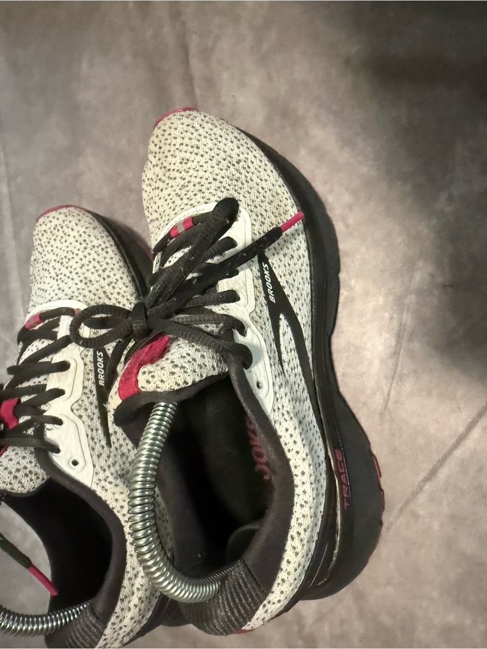 Brooks Women's White, Black & Pink Running Sneakers - Picture 3 of 7